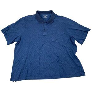 Puritan Mens Polo Shirt Size 2XL Short Sleeve Casual Blue Diamond Classic Pocket